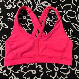 Hot Pink Lululemon sports bra